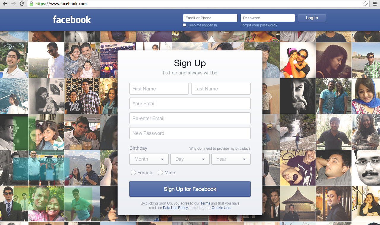 get information on all logins on facebook