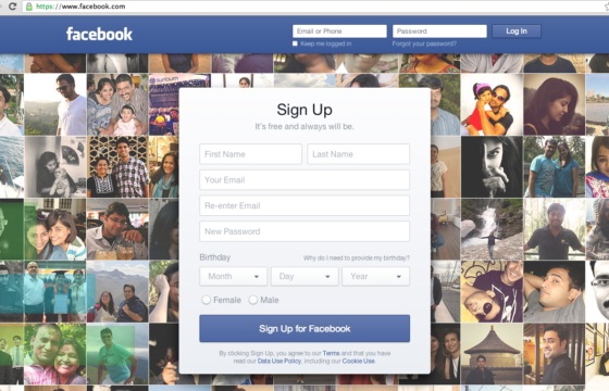 New Facebook Login Page