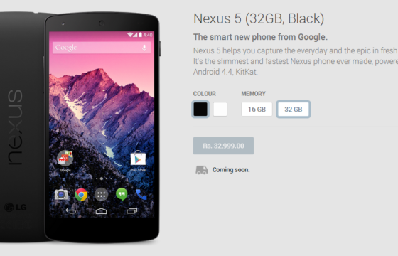Google Nexus 5 Announced In The Indian Play Store