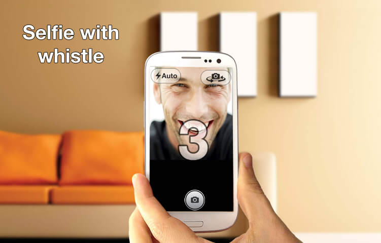 Take Selfies On Your Android With A Whistle Using Whistle Camera