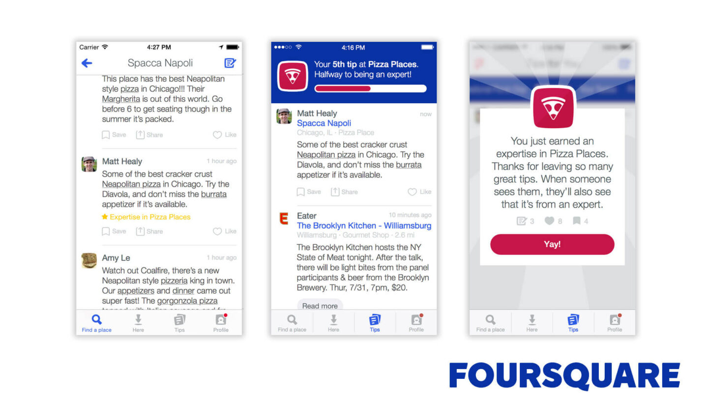 Foursquare Expertise to be a core feature of the platfrom