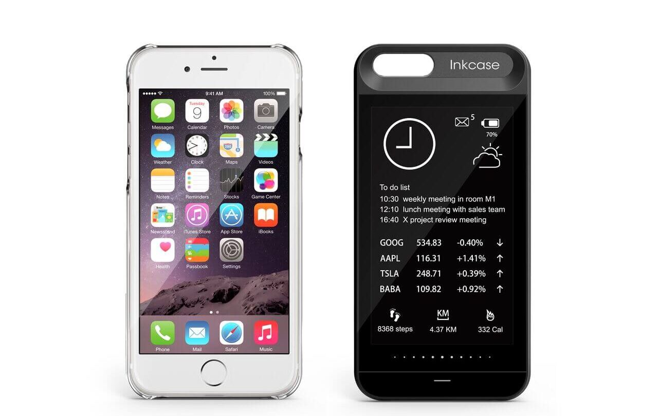 InkCase is a E-ink Display case for iPhone 6 and 6s