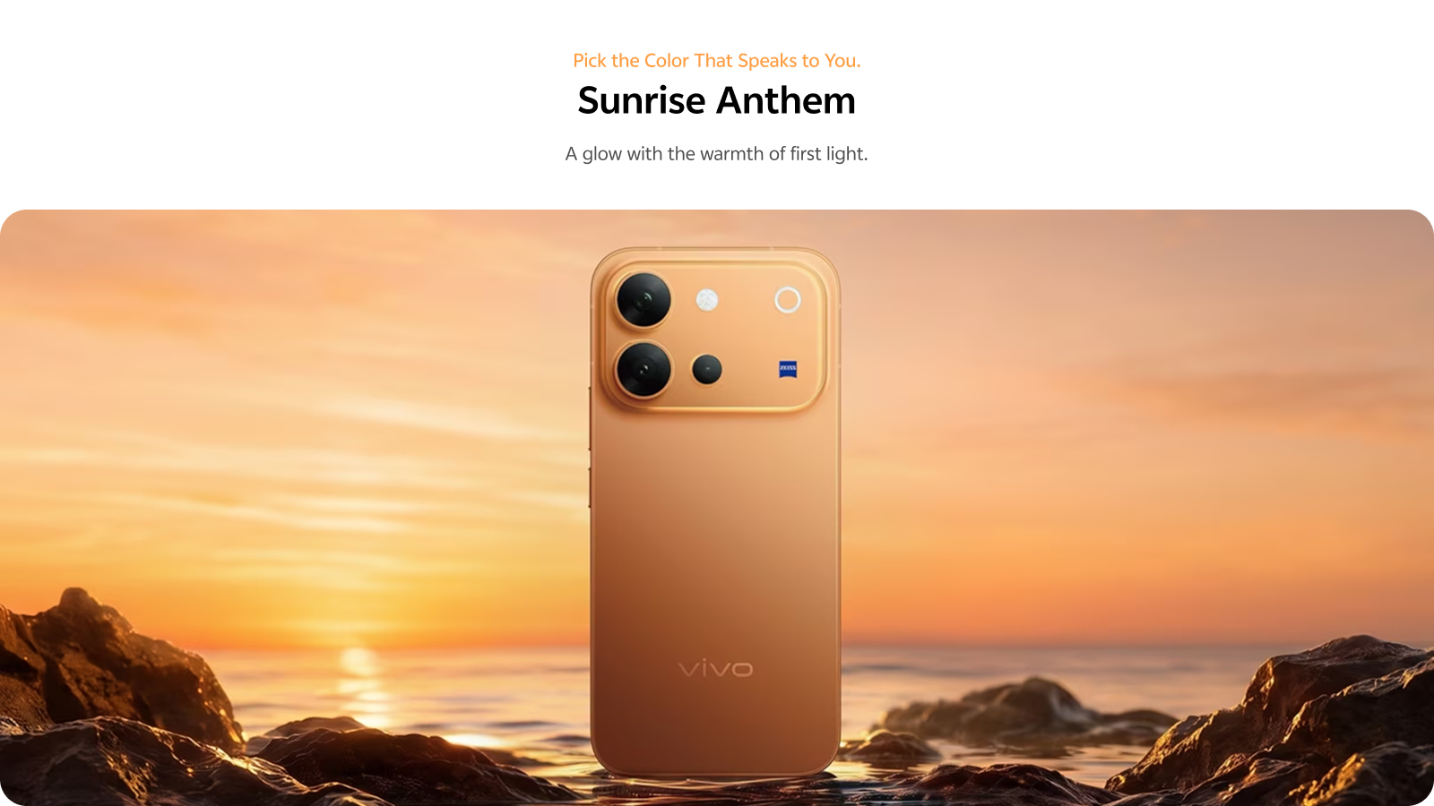 vivo V80 Sunrise Anthem colour and floating camera module