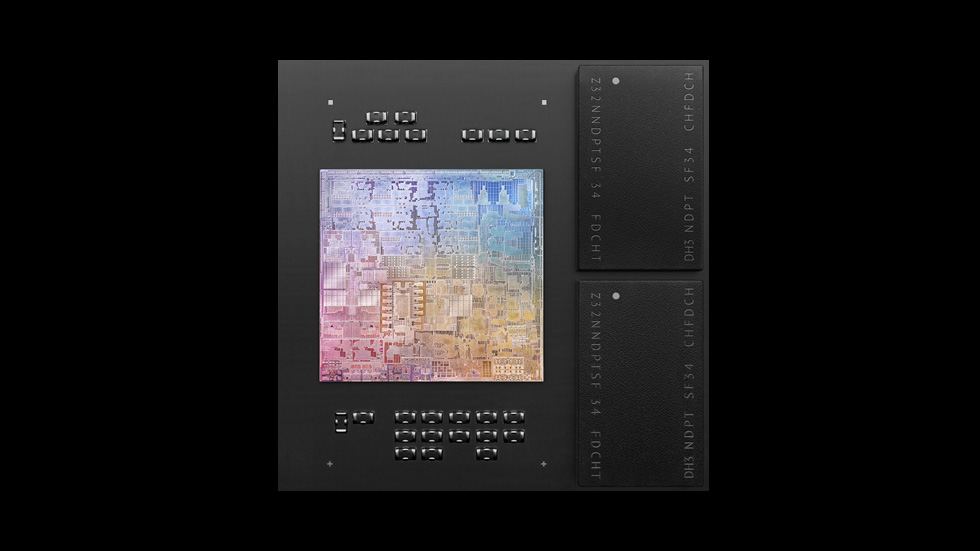 Apple M1 chip press image representing Apple silicon Macs that rely on Rosetta for Intel apps