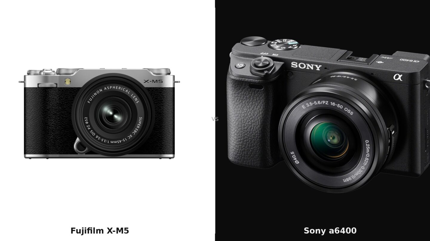 Fujifilm X-M5 vs Sony a6400 best camera under 90000 India side by side