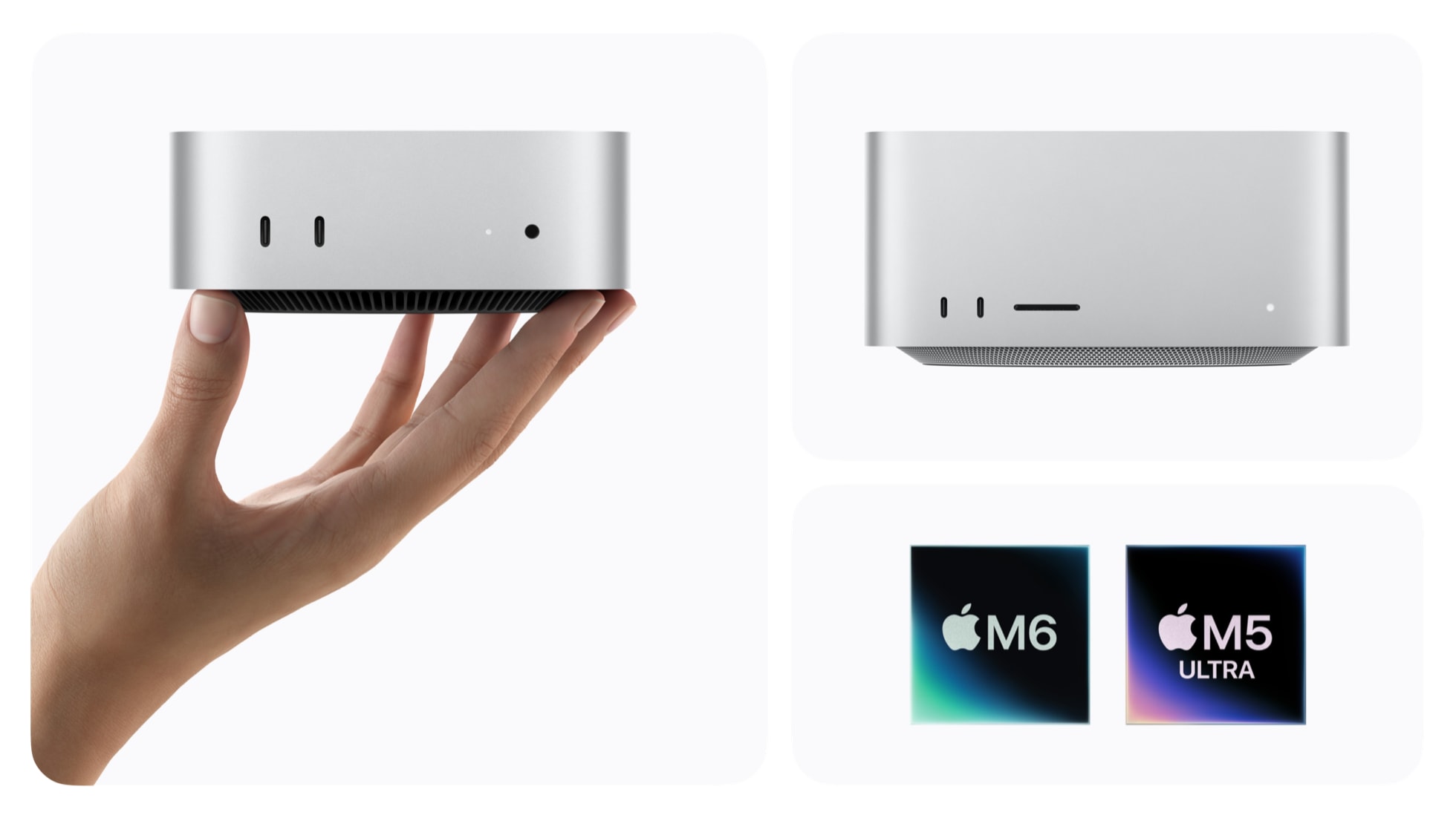 Official Apple photo of Mac mini and Mac Studio available together