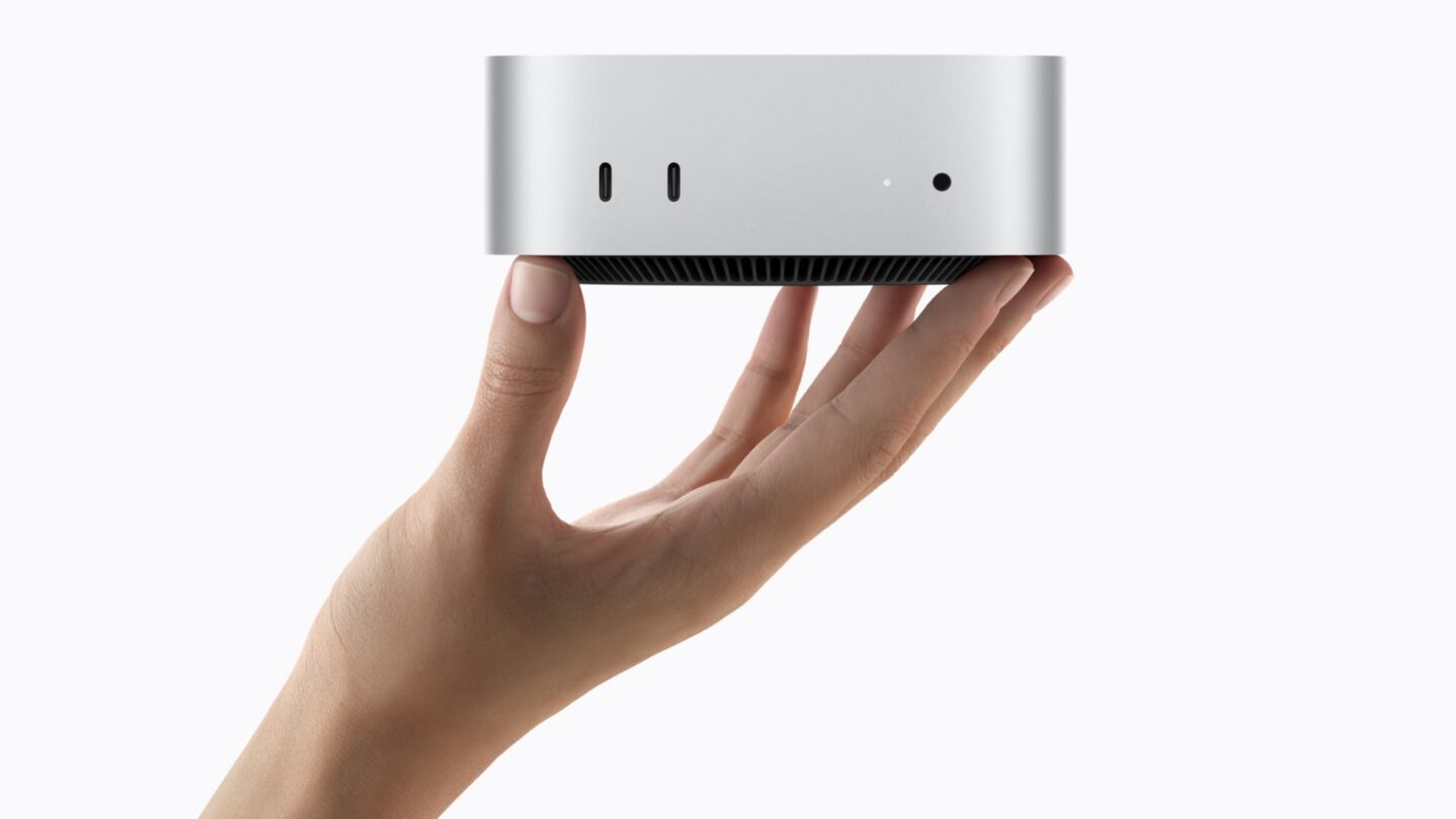 Official Apple Mac mini with M6 chip hero photo on a desk