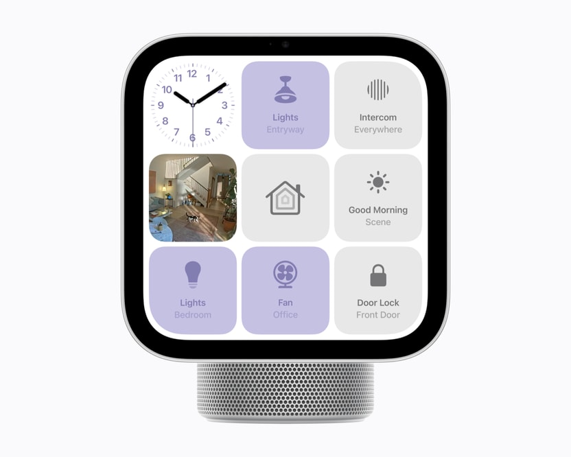 Apple HomeView smart home controls on screen