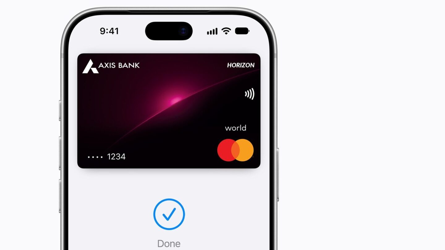 Apple Pay in India with Axis Bank credit card on iPhone and Apple Watch