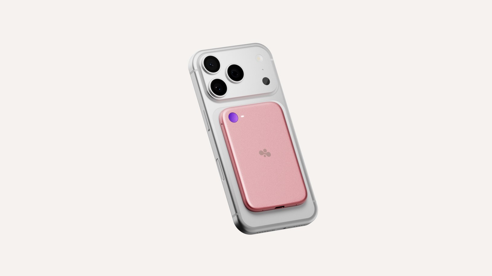 Bee Eclipse in Blush attached magnetically to the back of a phone