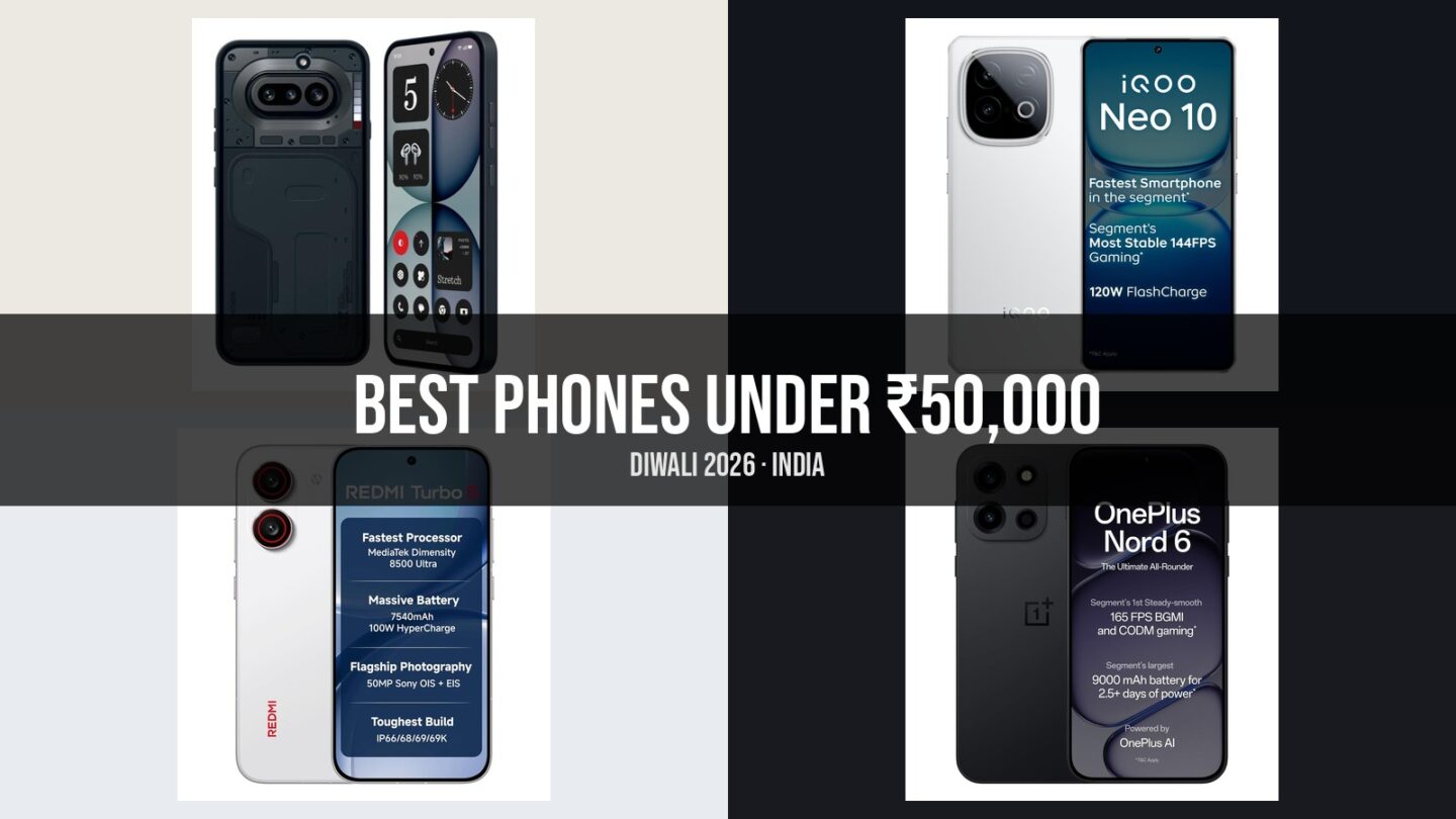 Best phones under ₹50,000 India Diwali 2026 featured collage