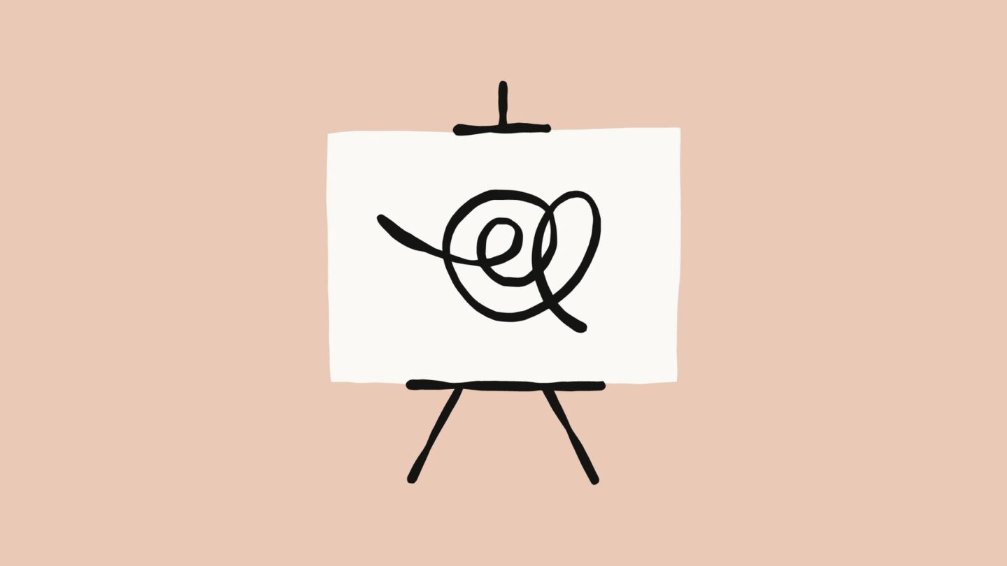 Anthropic illustration of an easel and canvas for Claude Docs, Slides and Design