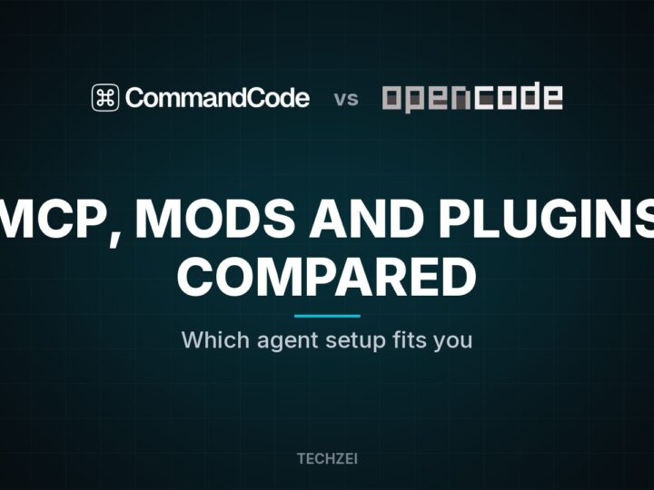 Command Code vs OpenCode: MCP, Mods and Plugins