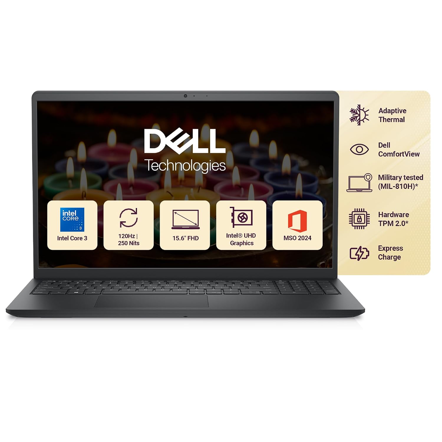 Dell 15 laptop with Intel Core 3 100U