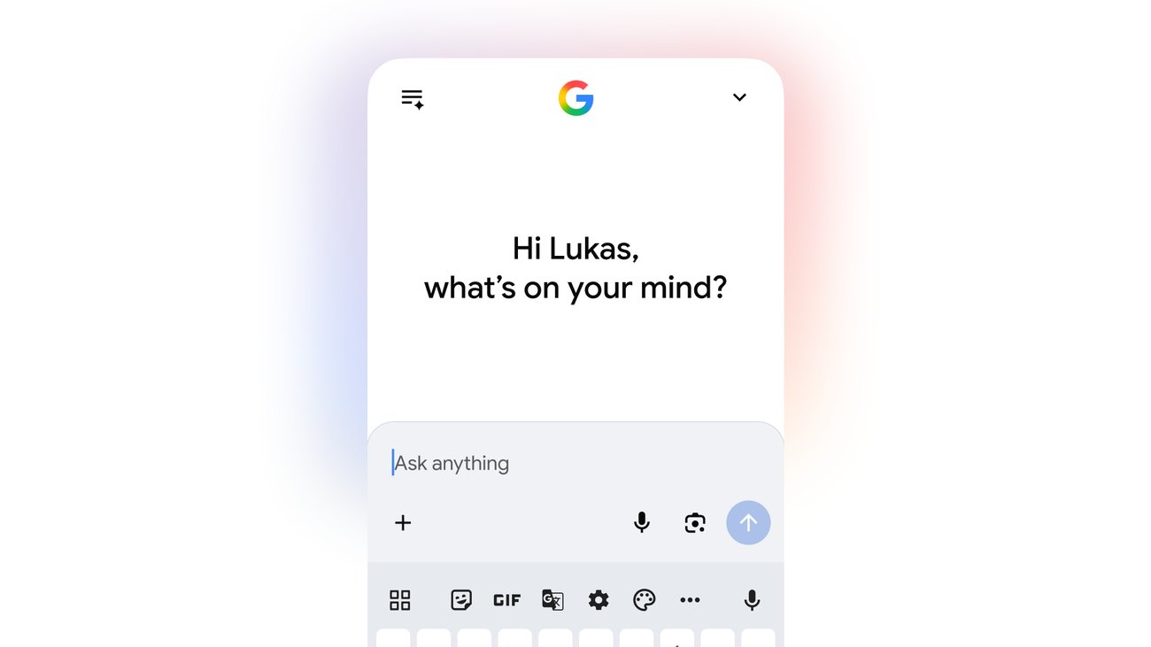 Google AI Mode home screen on a phone with an Ask anything search box