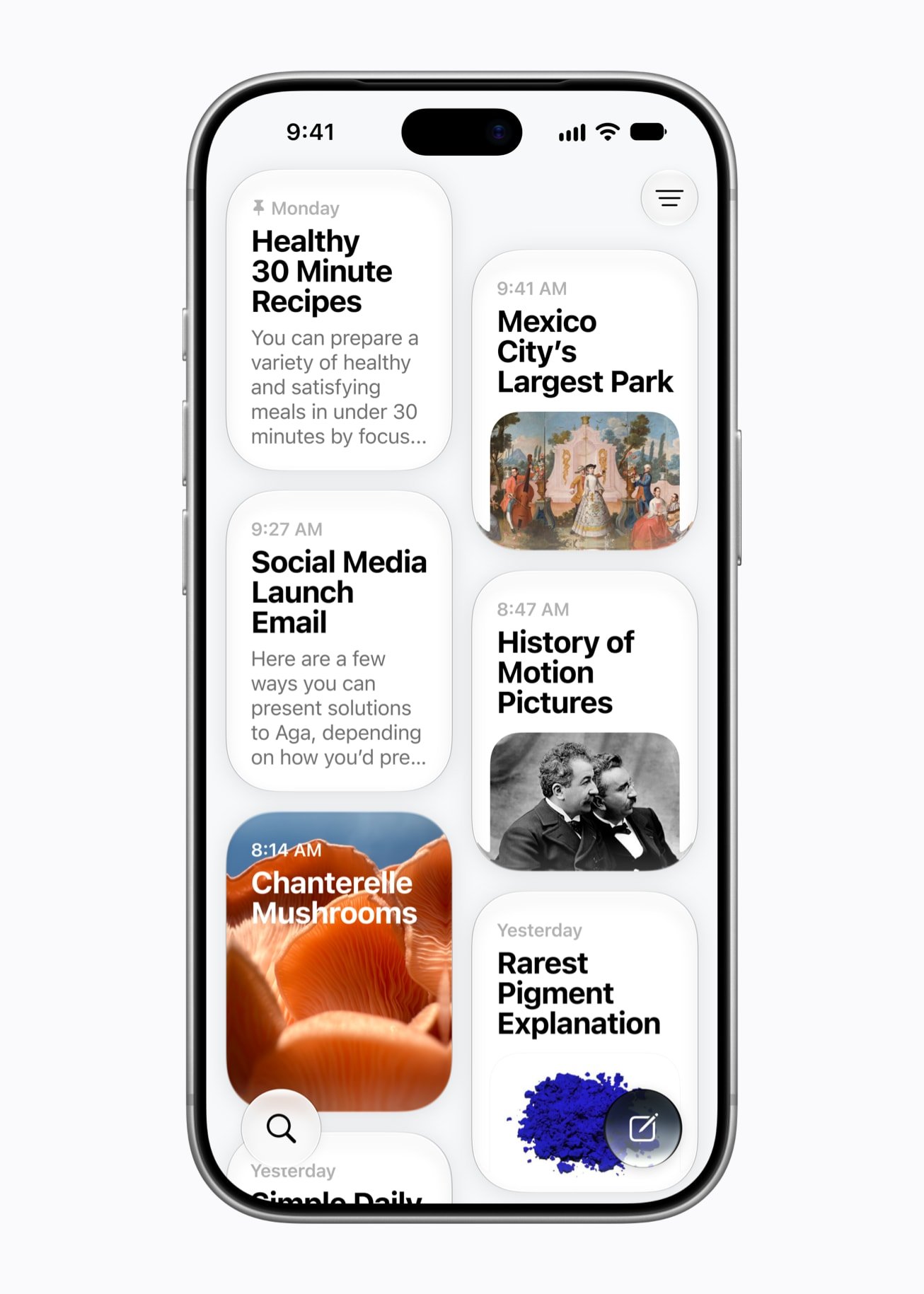 iPhone showing the Siri app with a list of past Siri AI conversations
