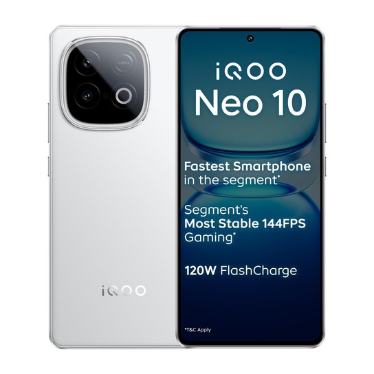 iQOO Neo 10 in Alpine White