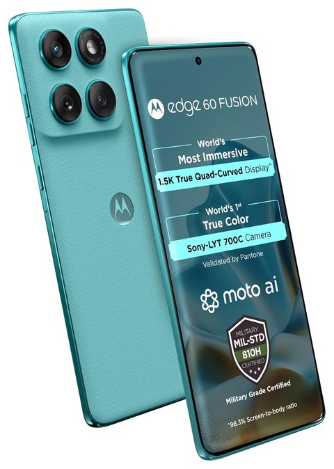 Motorola Edge 60 Fusion in Pantone Amazonite