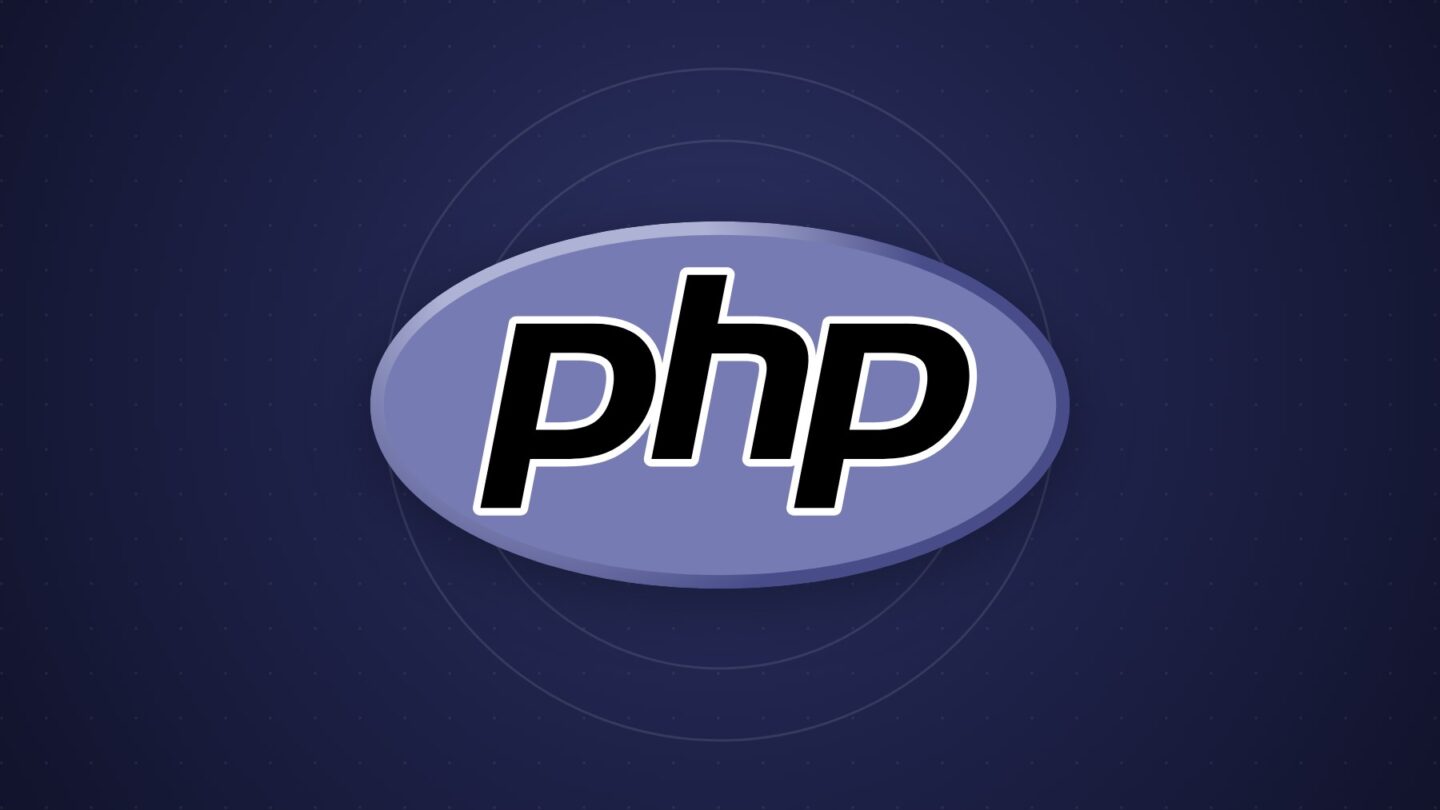 Official PHP logo on a dark blue background