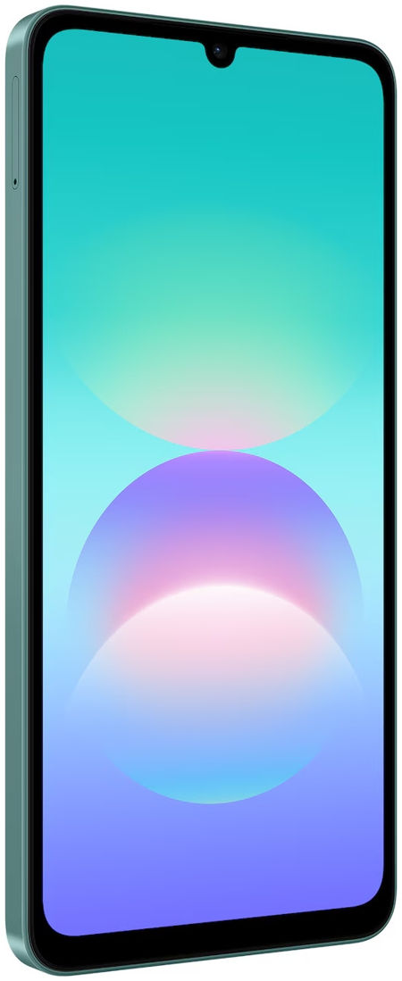 Samsung Galaxy A08 Green rear view showing dual camera module