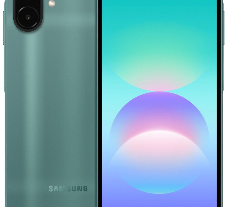 Samsung Galaxy A08 in Dark Blue, Silver and Green colour options